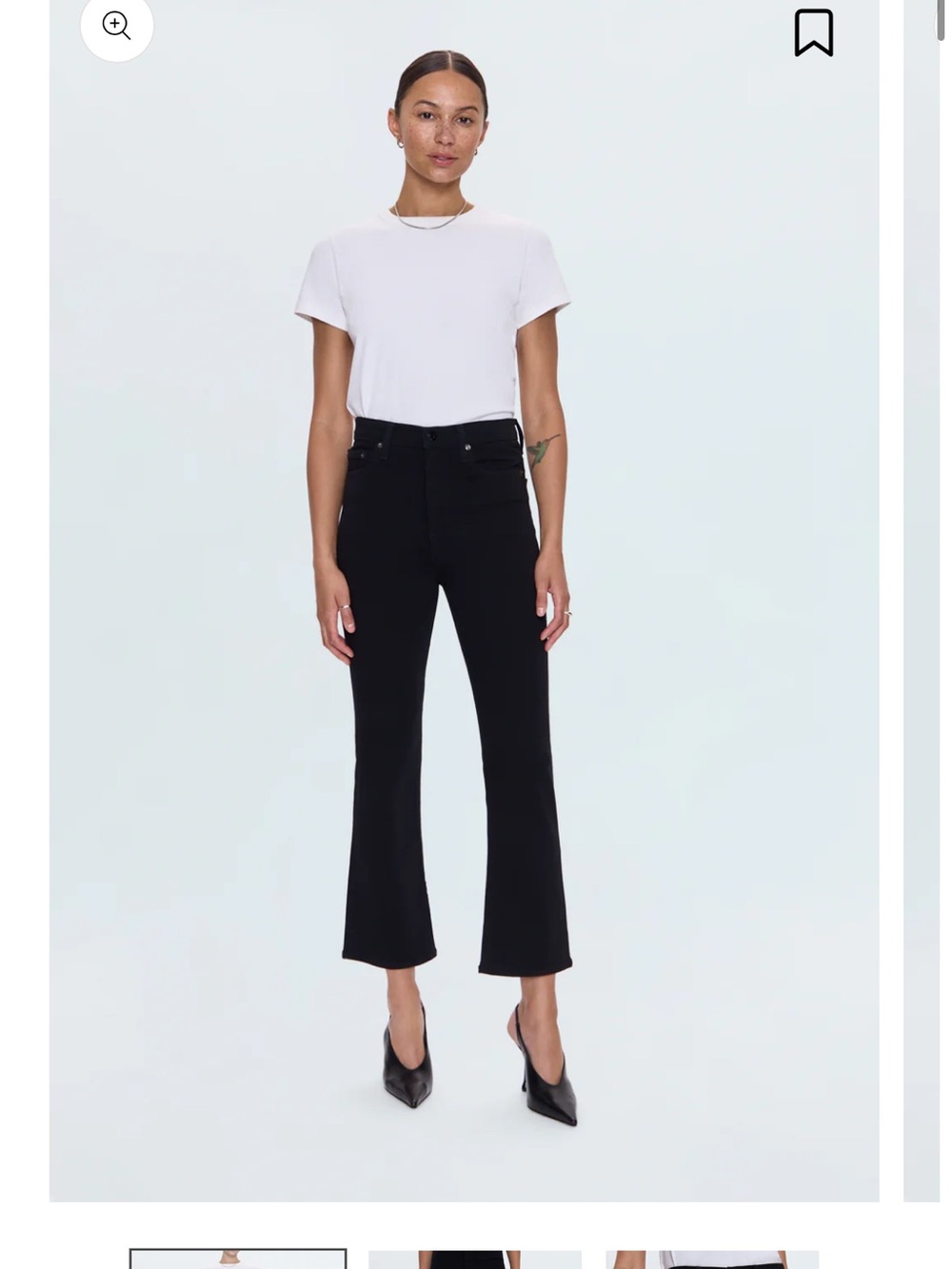 Pistol Black Cropped Ankle Jeans